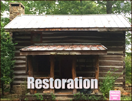 Historic Log Cabin Restoration  Randleman, North Carolina