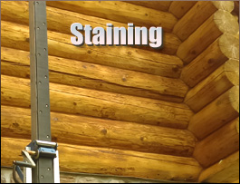  Randleman, North Carolina Log Home Staining